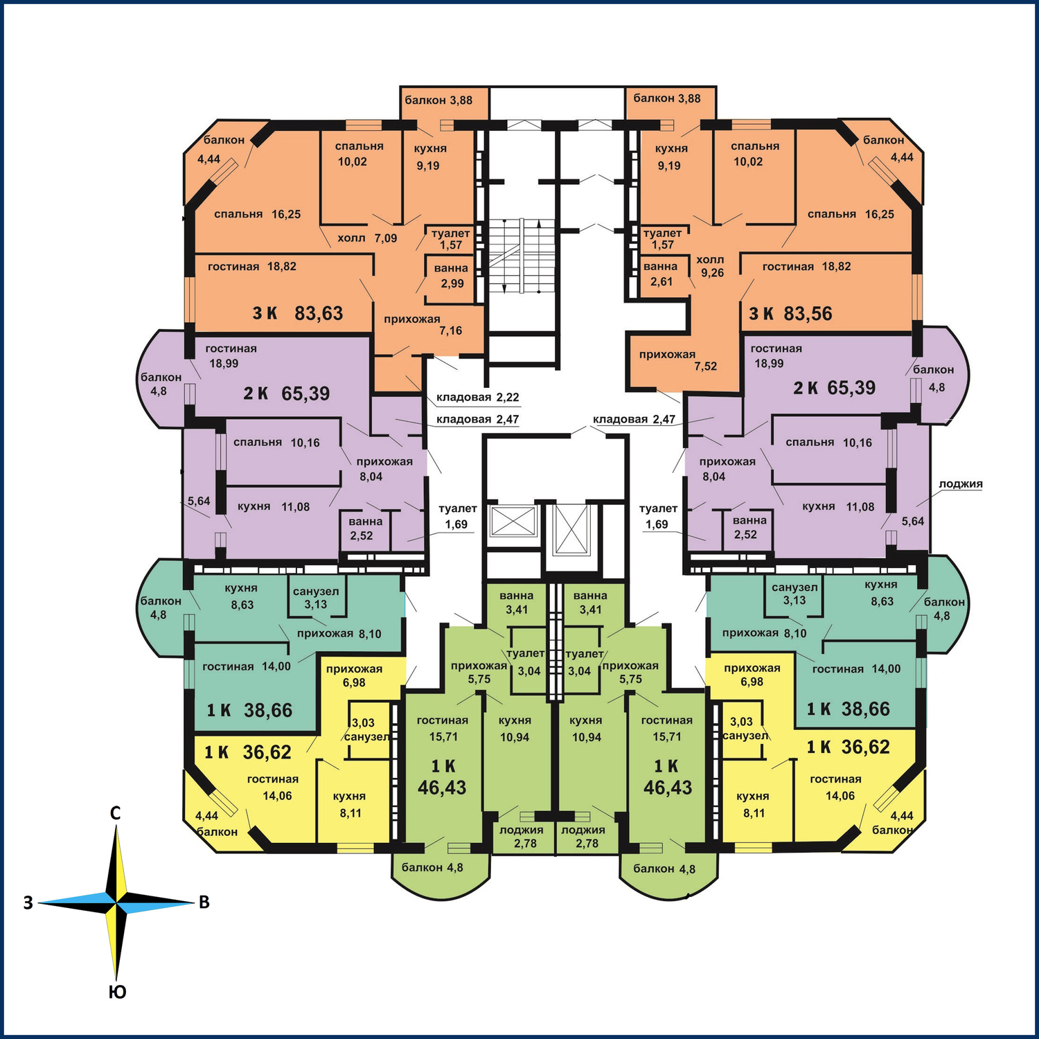 план этажа ЖК Варяг Центр